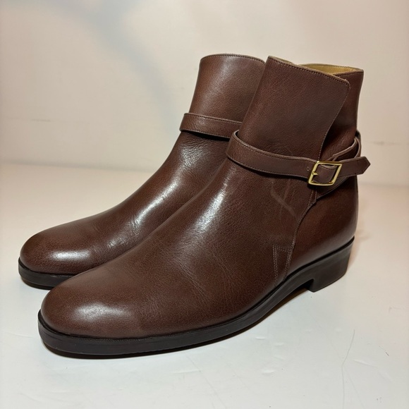 E. Vogel NYC Custom Chelsea Leather Ankle Brown Boots Women’s Size 10 7” Height - Picture 1 of 12